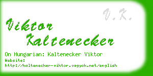 viktor kaltenecker business card